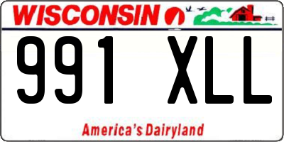 WI license plate 991XLL