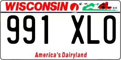 WI license plate 991XLO