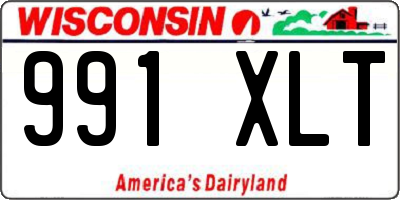 WI license plate 991XLT