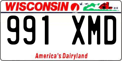 WI license plate 991XMD