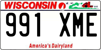 WI license plate 991XME