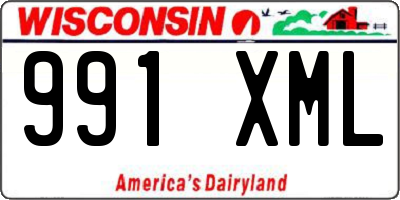 WI license plate 991XML