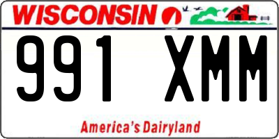WI license plate 991XMM