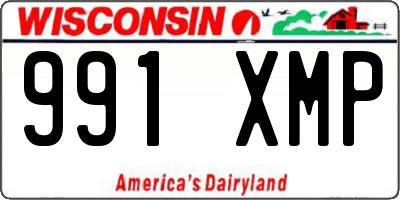 WI license plate 991XMP