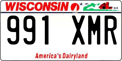 WI license plate 991XMR