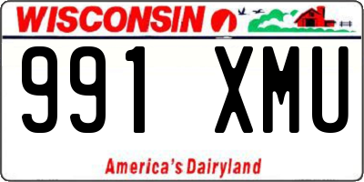 WI license plate 991XMU