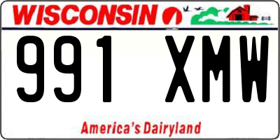WI license plate 991XMW