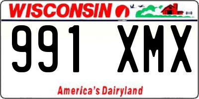 WI license plate 991XMX