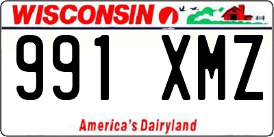 WI license plate 991XMZ
