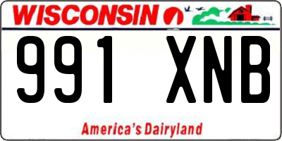 WI license plate 991XNB