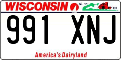 WI license plate 991XNJ