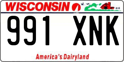 WI license plate 991XNK