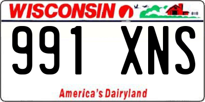 WI license plate 991XNS