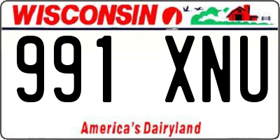 WI license plate 991XNU
