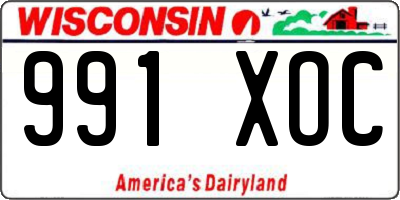 WI license plate 991XOC