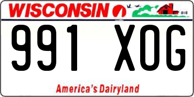WI license plate 991XOG