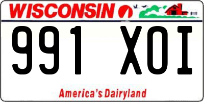 WI license plate 991XOI
