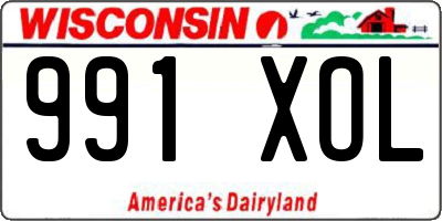 WI license plate 991XOL