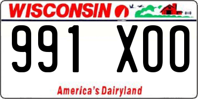 WI license plate 991XOO
