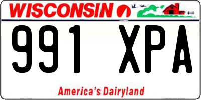 WI license plate 991XPA