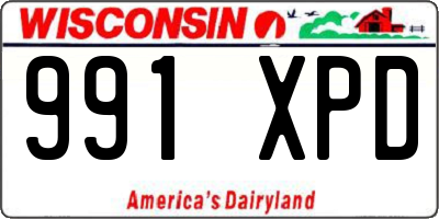 WI license plate 991XPD
