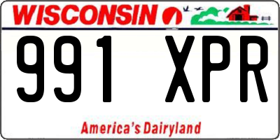WI license plate 991XPR