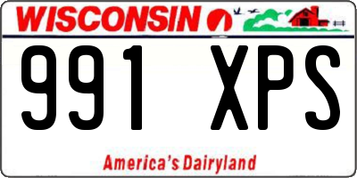 WI license plate 991XPS