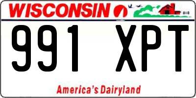 WI license plate 991XPT
