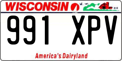 WI license plate 991XPV
