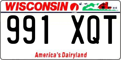 WI license plate 991XQT