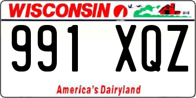 WI license plate 991XQZ