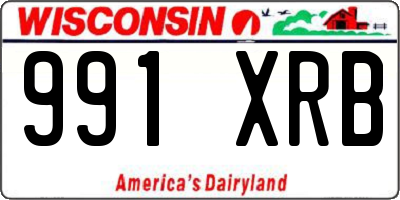 WI license plate 991XRB
