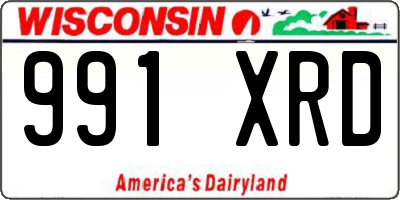 WI license plate 991XRD
