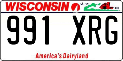 WI license plate 991XRG