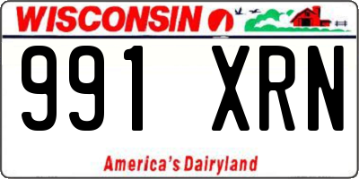 WI license plate 991XRN