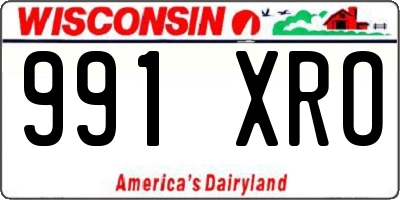 WI license plate 991XRO