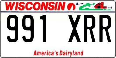 WI license plate 991XRR