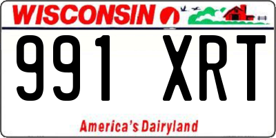 WI license plate 991XRT