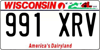 WI license plate 991XRV