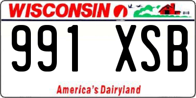 WI license plate 991XSB