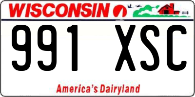 WI license plate 991XSC
