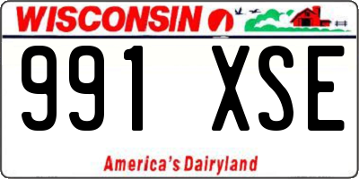 WI license plate 991XSE