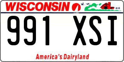WI license plate 991XSI