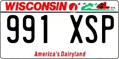 WI license plate 991XSP