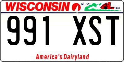 WI license plate 991XST