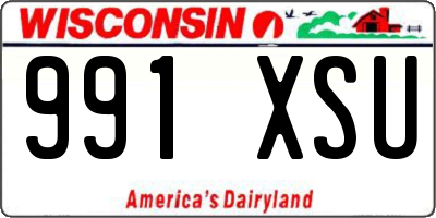 WI license plate 991XSU