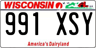 WI license plate 991XSY