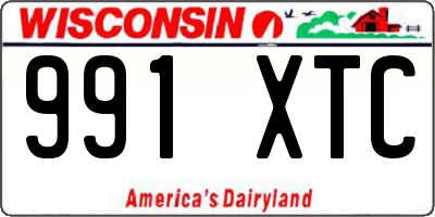 WI license plate 991XTC