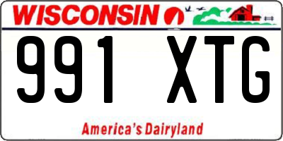 WI license plate 991XTG