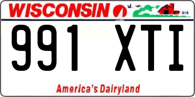WI license plate 991XTI